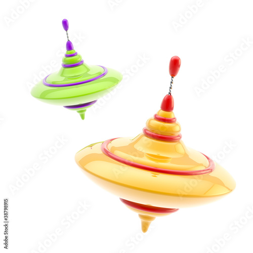 Illustration: Two kinds of colorful glossy whirligigs Two kinds of colorful glossy whirligigs