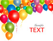 Balloons frame composition. Vector Balloons frame composition. Vector