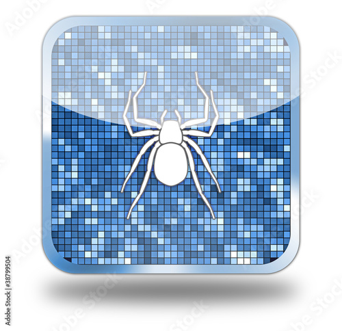 Illustration: Spider Glossy Button Spider Glossy Button