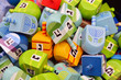 close up of hanukkah dreidels