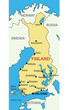 Republic of Finland - vector map Republic of Finland - vector map