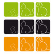 Hund Katze Maus Quadrat