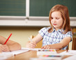 Mädchen in der Grundschule Mädchen in der Grundschule