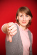 Sorry, but... I don't like !!! (selektiver Fokus auf Hand)