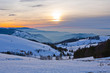 Winter, Schnee,Sonnenuntergang, Dämmerung