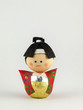 Paper handmade japanese samurai boy in kimono