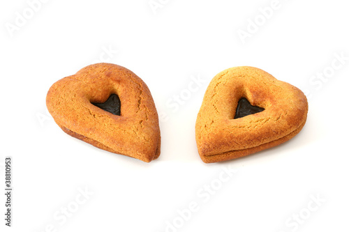 Photo: Gingerbreads in heart shapes Gingerbreads in heart shapes