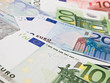 Several euro banknotes