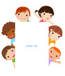 Cute cartoon kids frame
