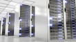 Data room full of servers. Loopable animation.