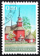Postage stamp Finland 1970 Keuru Wooden Church Postage stamp Finland 1970 Keuru Wooden Church