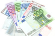 Close-up of Euro banknotes