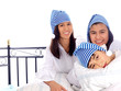 Photo: kids in nightgowns and sleeping caps kids in nightgowns and sleeping caps
