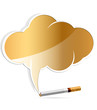 no smoking alarm cloud vector illustration