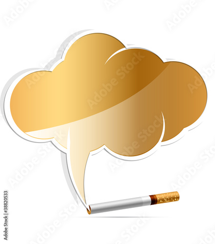 Vector: no smoking alarm cloud vector illustration no smoking alarm cloud vector illustration
