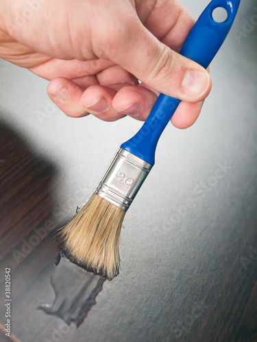Photo: Varnishing wood Varnishing wood