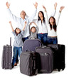 Family with luggage