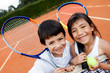 Young tennis players