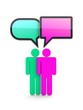 Speech Bubble-Communication 3D Concept. Isolated on White