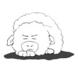 Illustration: Schaf beim schlafen Schaf beim schlafen