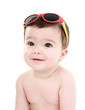 Baby wearing sunglasses