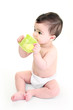 Baby drinking from cup