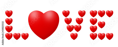 Photo: Love written by hearts Love written by hearts