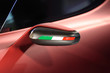 Illustration: Rearview car driving mirror Rearview car driving mirror