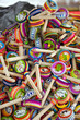 Photo: colorful maracas indigenous in the market of Otavalo colorful maracas indigenous in the market of Otavalo
