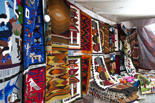 Photo: colorful indigenous market of Otavalo colorful indigenous market of Otavalo
