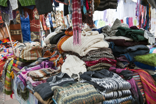 Photo: colorful indigenous market of Otavalo colorful indigenous market of Otavalo