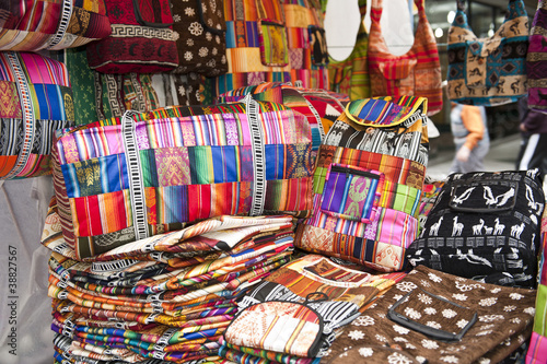 Photo: colorful indigenous market of Otavalo colorful indigenous market of Otavalo