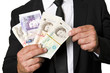 Britische Pfund-Buisness man.