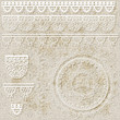 vector lacy scrapbook design patterns on seamless grungy backgro