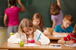 Mädchen in der Grundschule Mädchen in der Grundschule