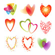 Set of a nine heart