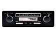 Old car radio isolated on white background