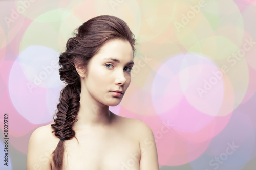 Photo: Girl with a braid Girl with a braid