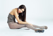 Beautiful fashionable brunette