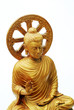 Yellow Buddha image on white background Yellow Buddha image on white background