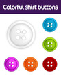 Colorful collection of realistic shirt buttons Colorful collection of realistic shirt buttons