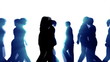 People Walking By (3D Vector Silhouette Animation)