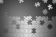 Puzzle Aluminium gebürstet fehlende Teile grau