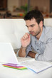 Man working on computer