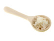 cooked rice on a wooden spoon cooked rice on a wooden spoon