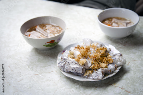 Photo: Vietnamese bánh cu?n nóng dish Vietnamese bánh cu?n nóng dish