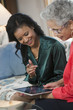 Photo: Senior woman meeting with agent Senior woman meeting with agent