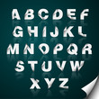 Pealed Paper Alphabet