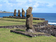 Ahu Tahai. Moais of Easter Island