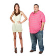 Photo: Slim girl and fat man Slim girl and fat man